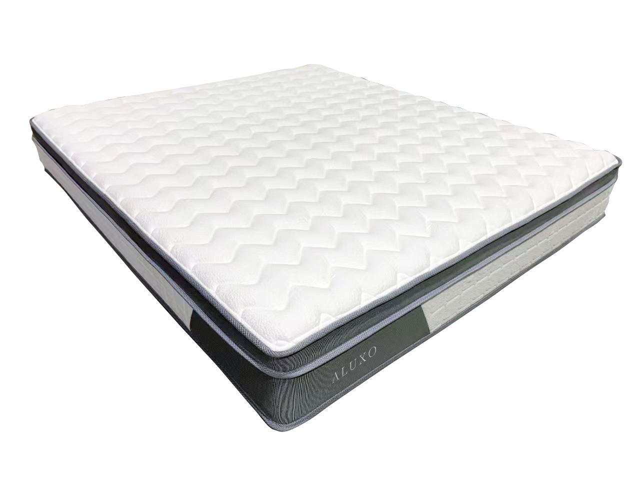 Aluxo Oasis 2000 Pocket Memory Pillow Top Mattress in a box