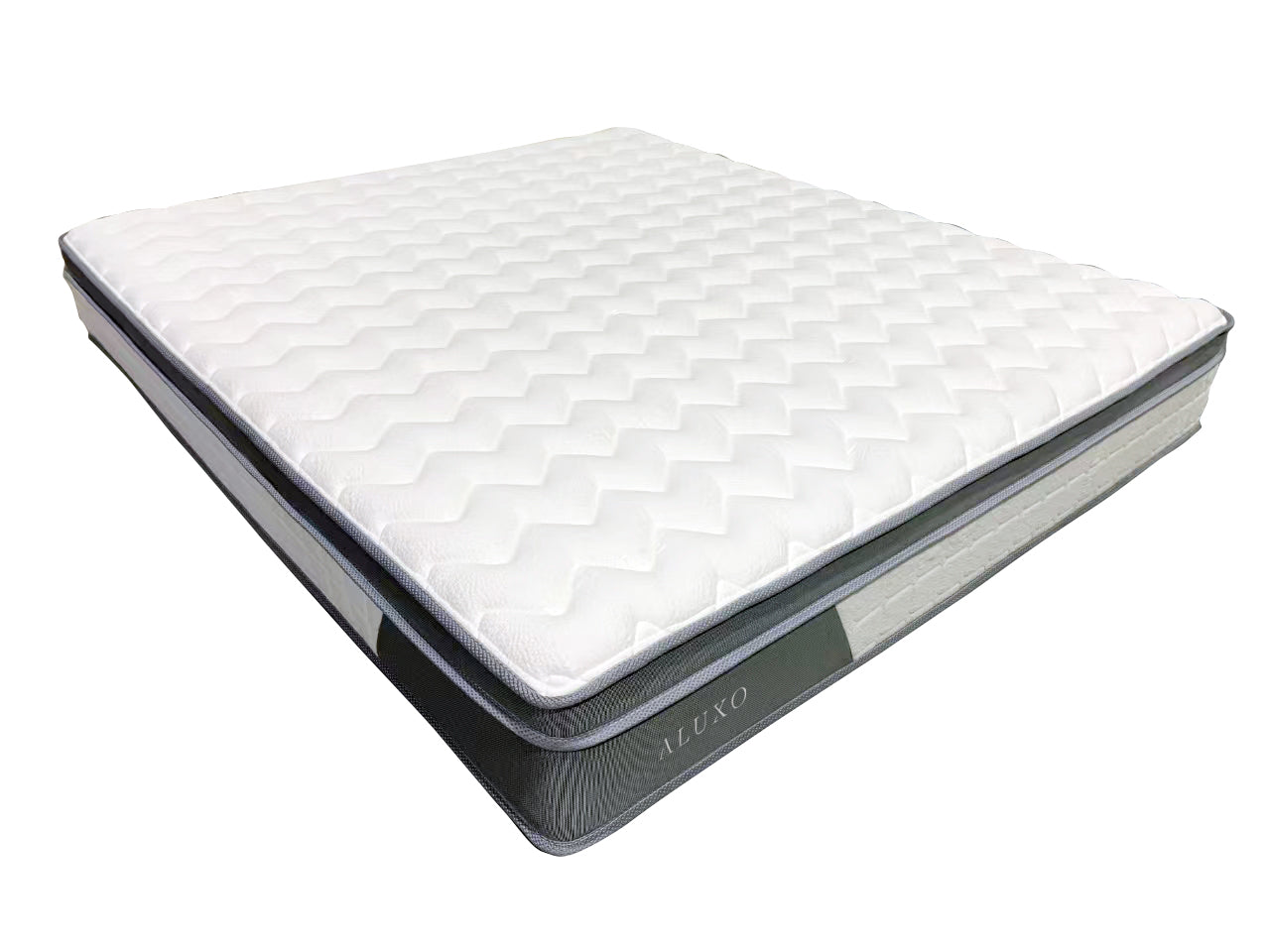 Aluxo Oasis 2000 Pocket Memory Pillow Top Mattress in a box