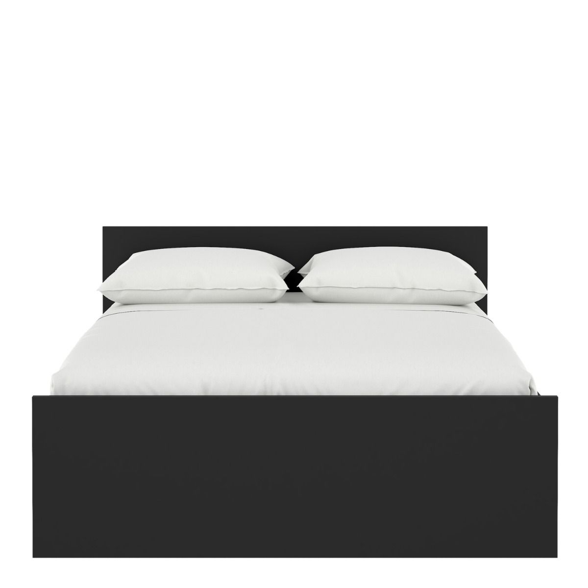 Naia Double Bed 4ft6 (140 x 190) in Black Matt / White High Gloss