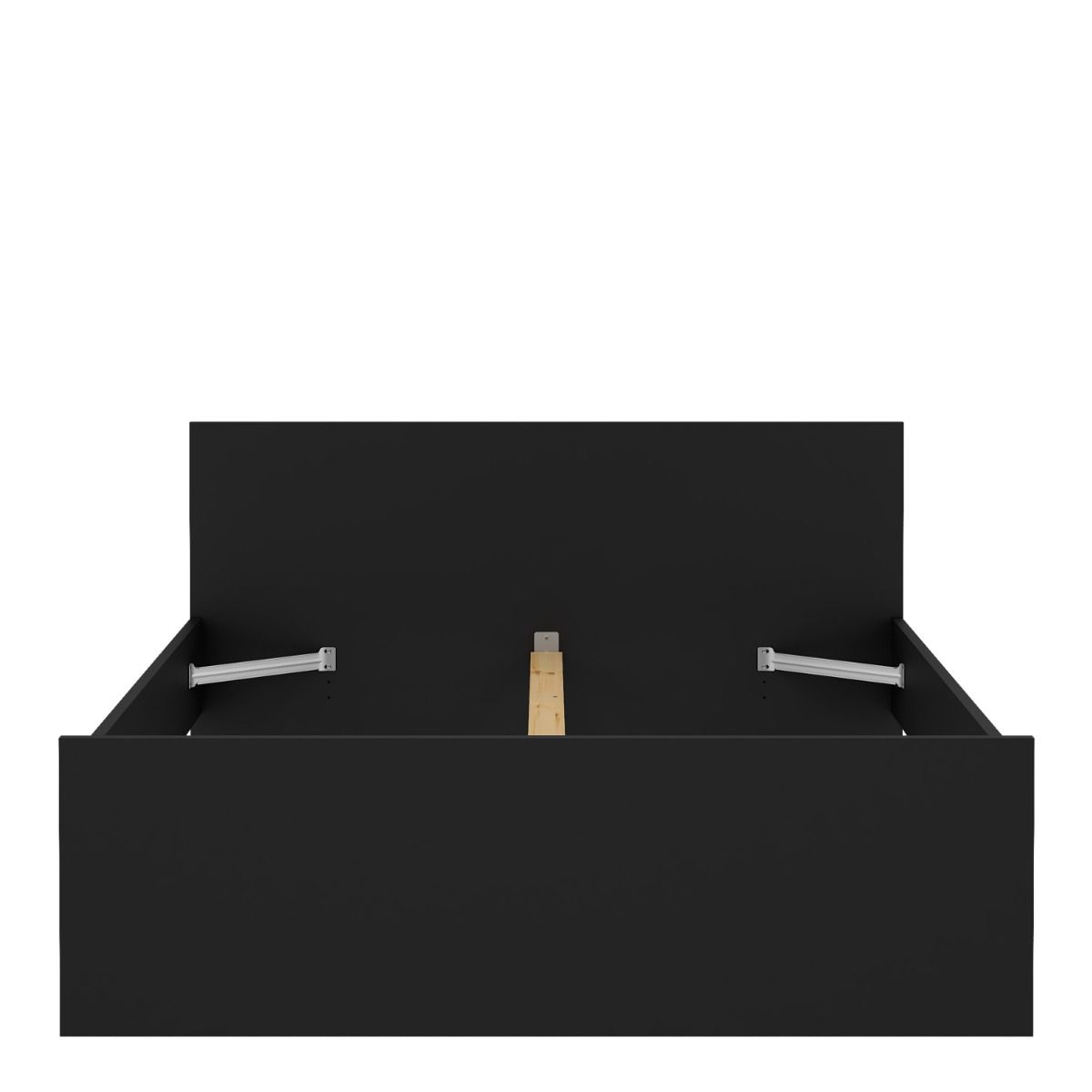 Naia Double Bed 4ft6 (140 x 190) in Black Matt / White High Gloss