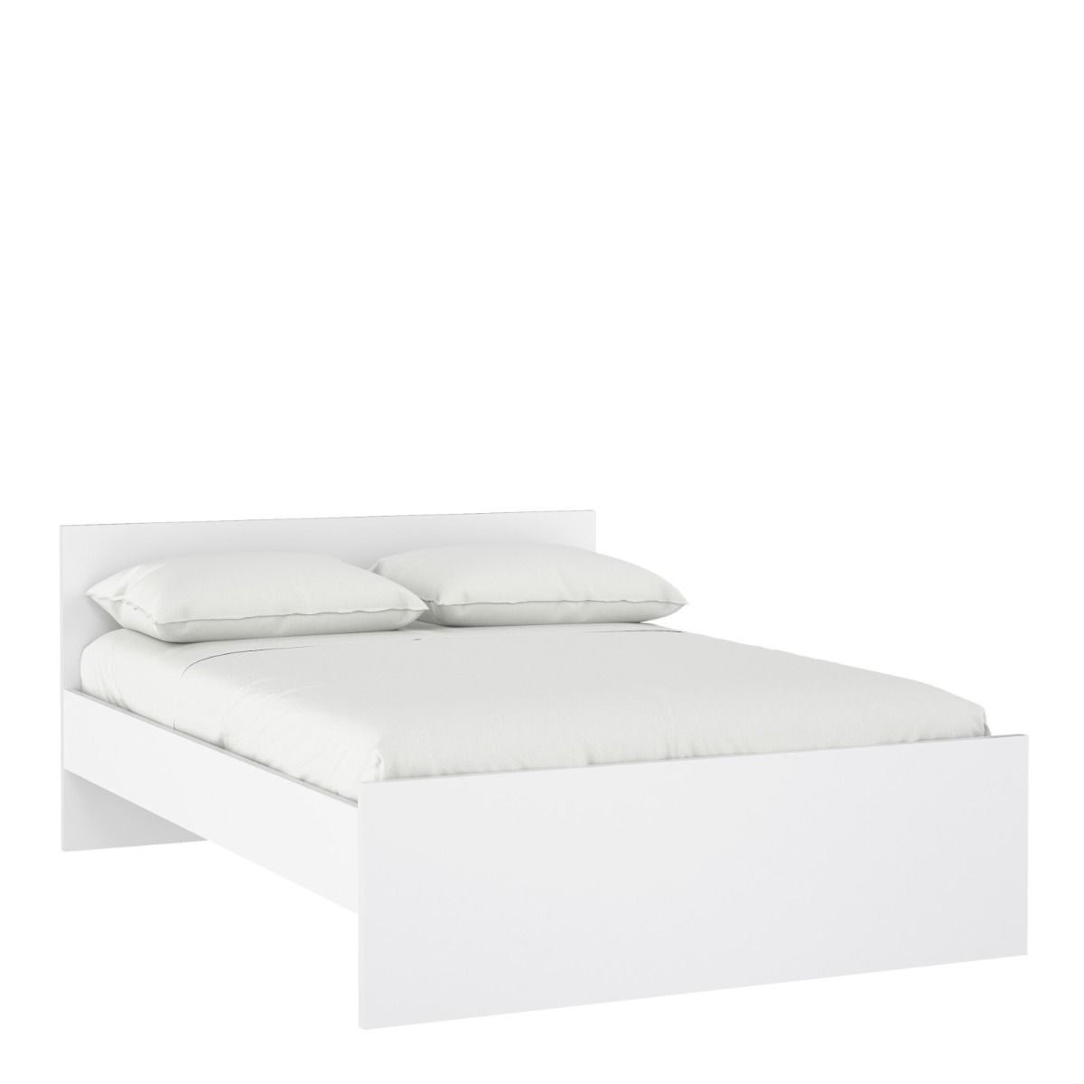 Naia Double Bed 4ft6 (140 x 190) in Black Matt / White High Gloss