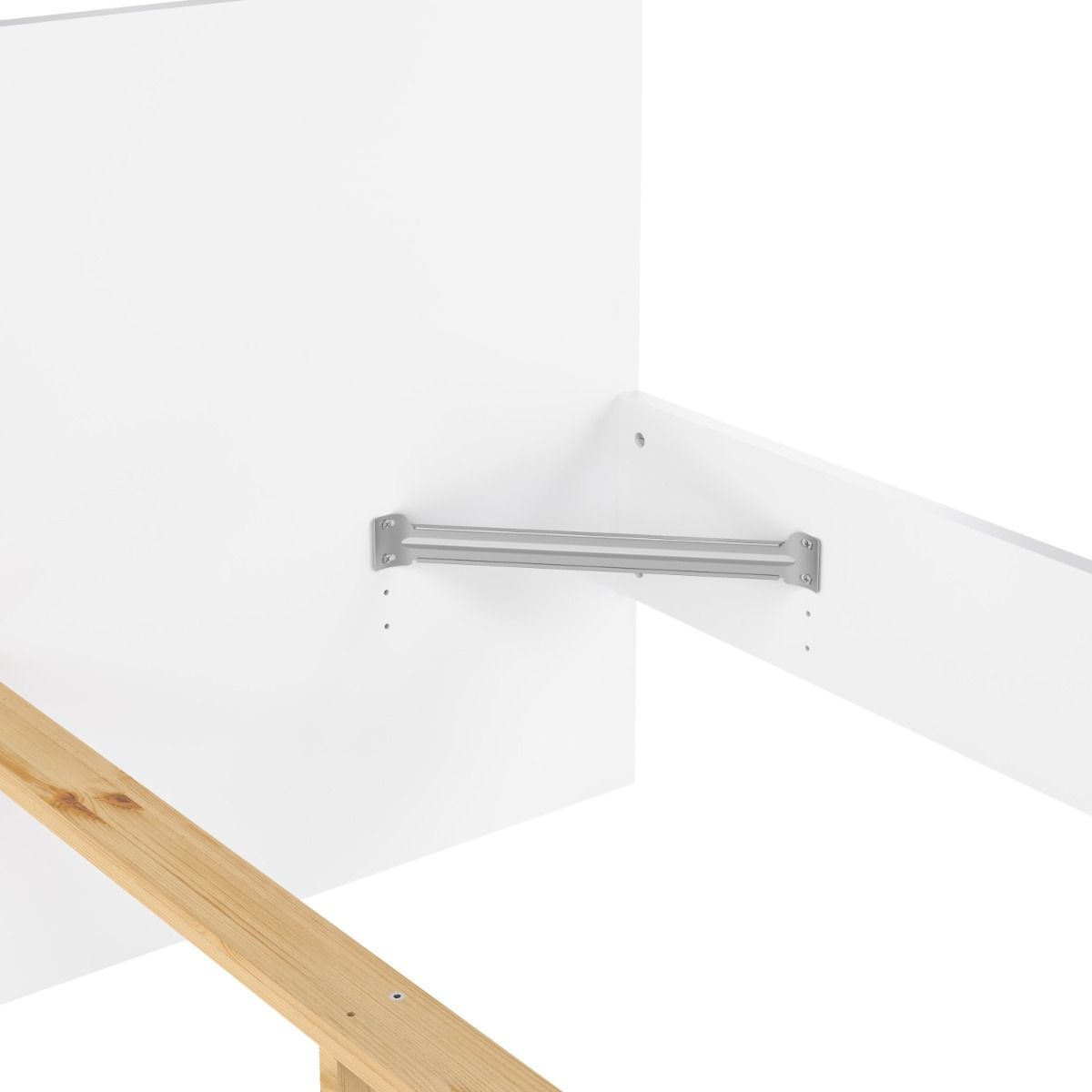 Naia Double Bed 4ft6 (140 x 190) in Black Matt / White High Gloss