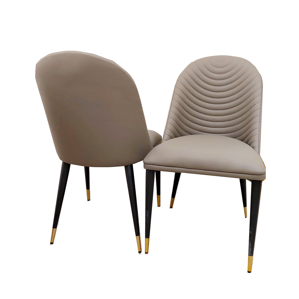 Alba Leather Dining Chair / TAN / khaki