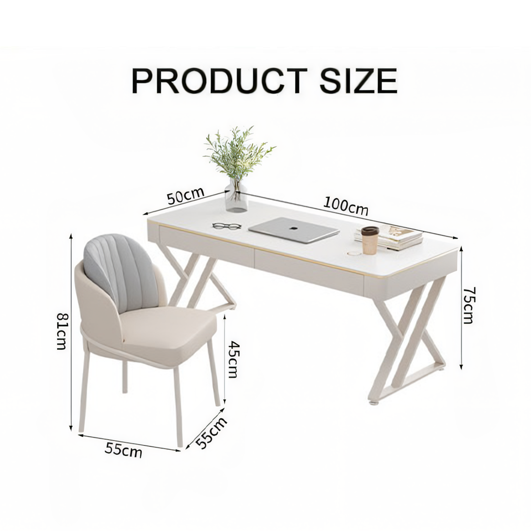 Versa Small Office Desk, Sintered Stone