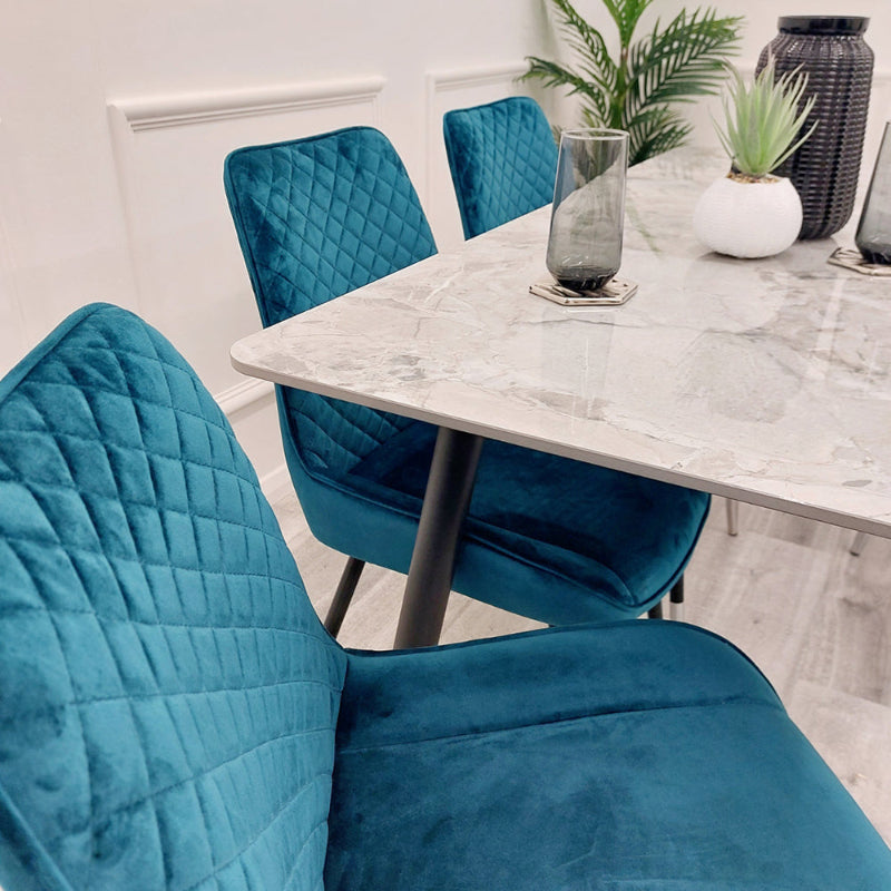 Luna Dining Chairs in Navy Blue x 4