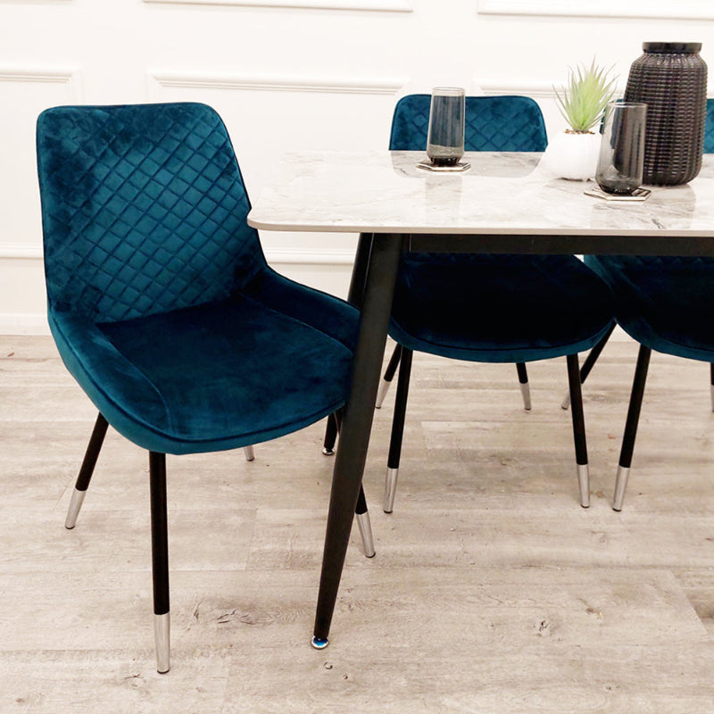 Luna Dining Chairs in Navy Blue x 4