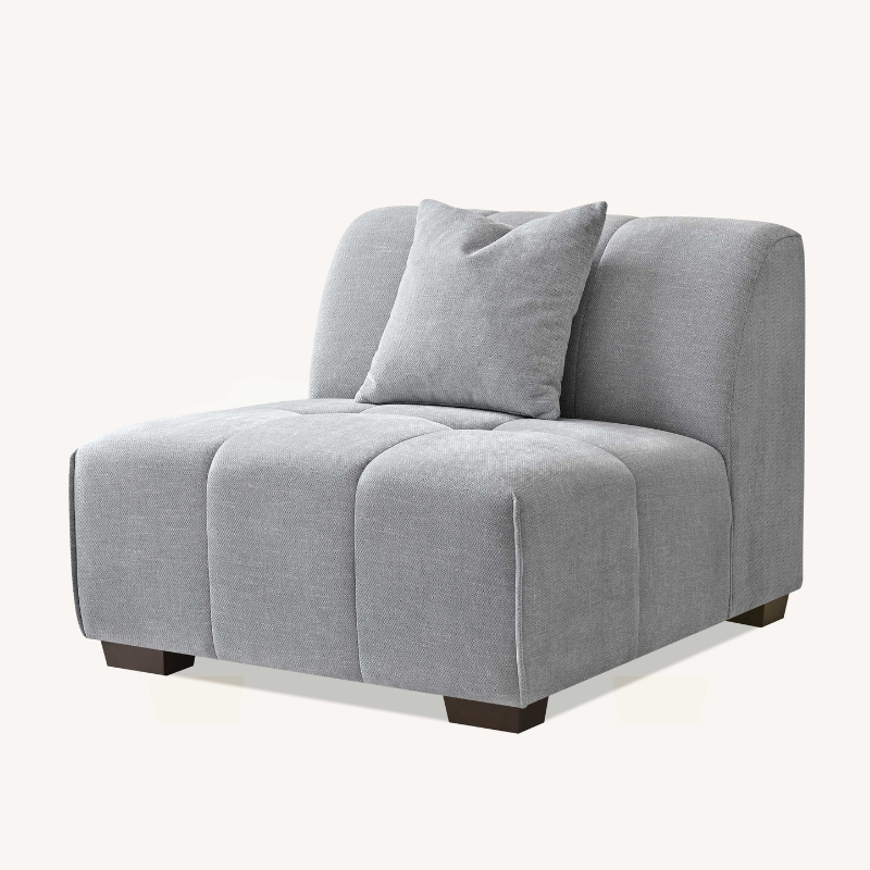 Aluxo Leonard Left Hand Corner Group in Cloudy Grey Boucle