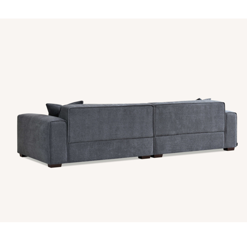 Aluxo Dakota 4 seater with Chaise in Charcoal Boucle