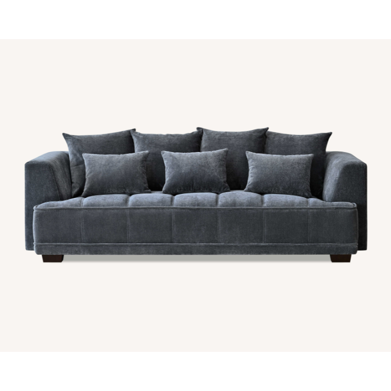 Aluxo Gramercy Group in Steel Velvet 2 Seater