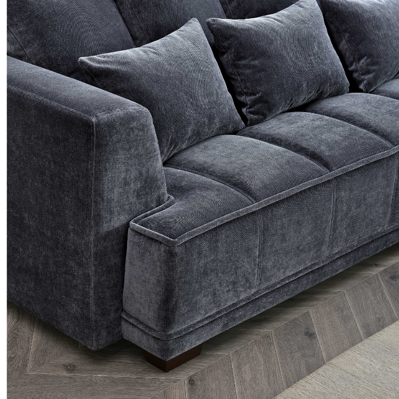 Aluxo Gramercy Group in Steel Velvet 2 Seater