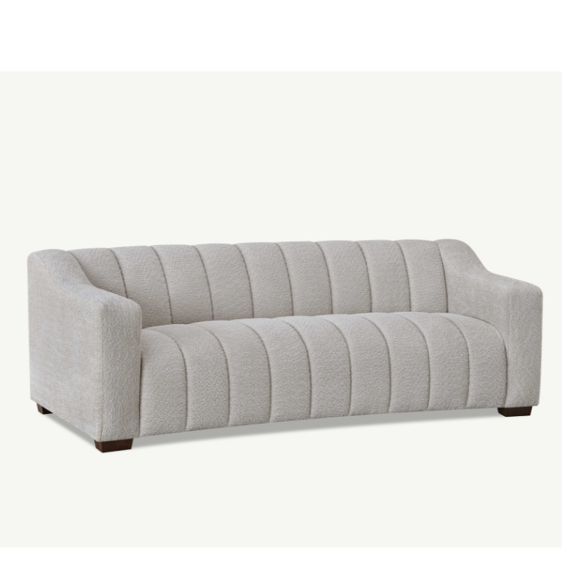 Aluxo Astoria 3 Seater Sofa in Oatmeal Boucle Fabric