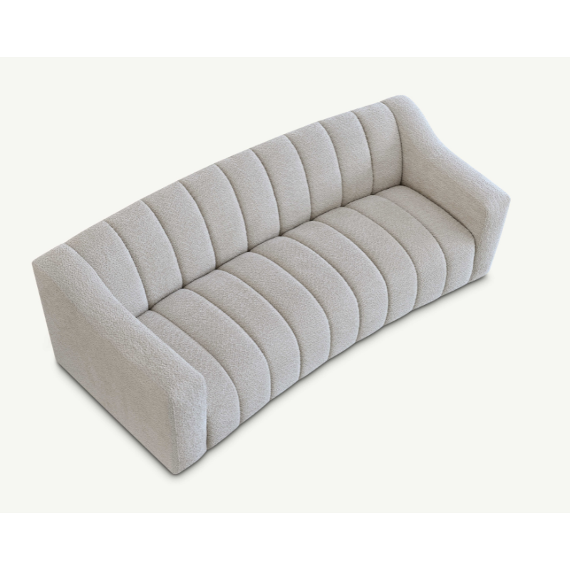 Aluxo Astoria 3 Seater Sofa in Oatmeal Boucle Fabric