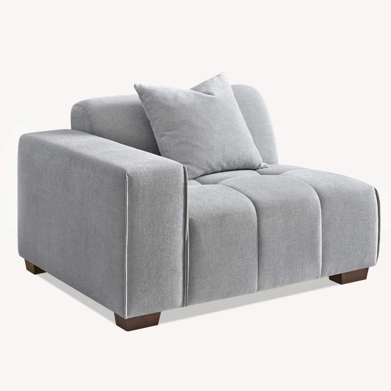 Aluxo Leonard Right Hand Corner Group in Cloudy Grey Boucle