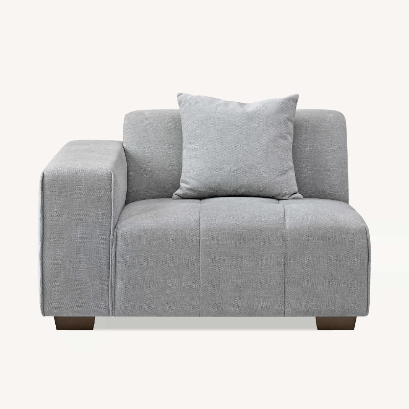 Aluxo Leonard Right Hand Corner Group in Cloudy Grey Boucle