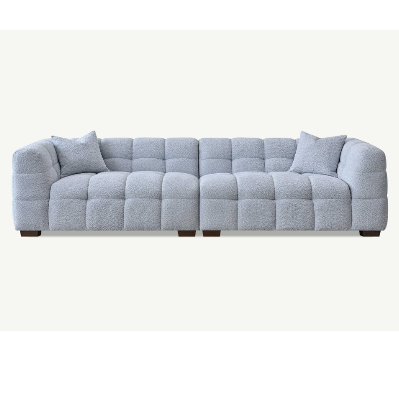 Aluxo Tribeca Sofa Range in Pearl Boucle Fabric
