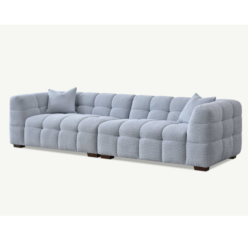 Aluxo Tribeca Sofa Range in Pearl Boucle Fabric
