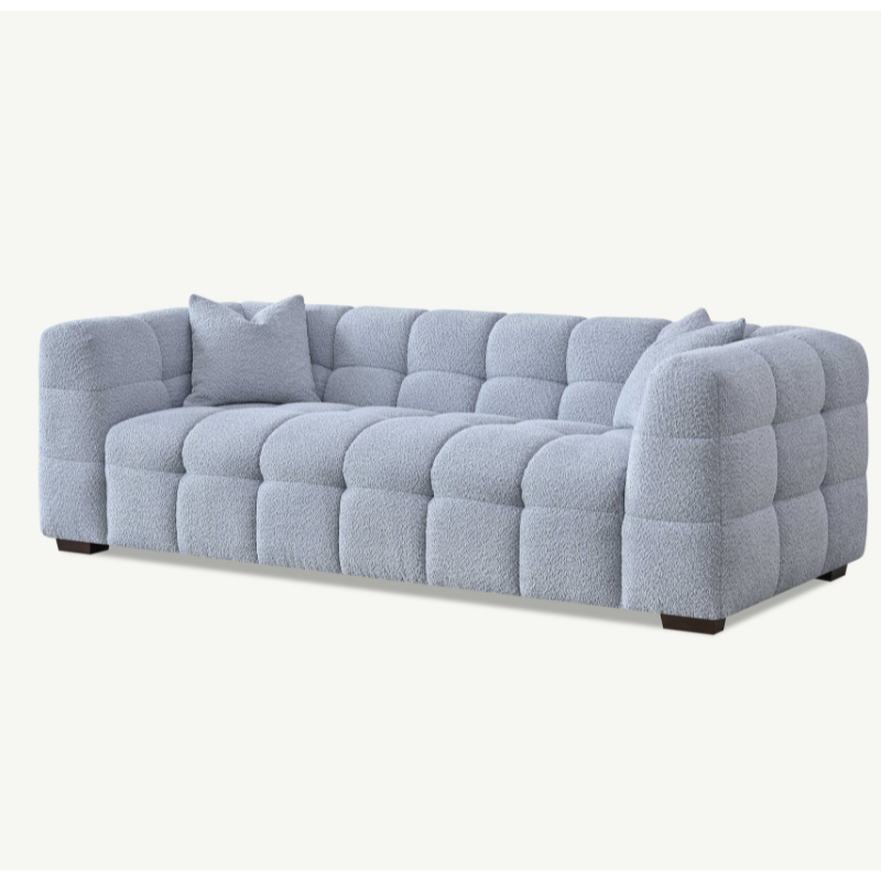 Aluxo Tribeca Sofa Range in Pearl Boucle Fabric