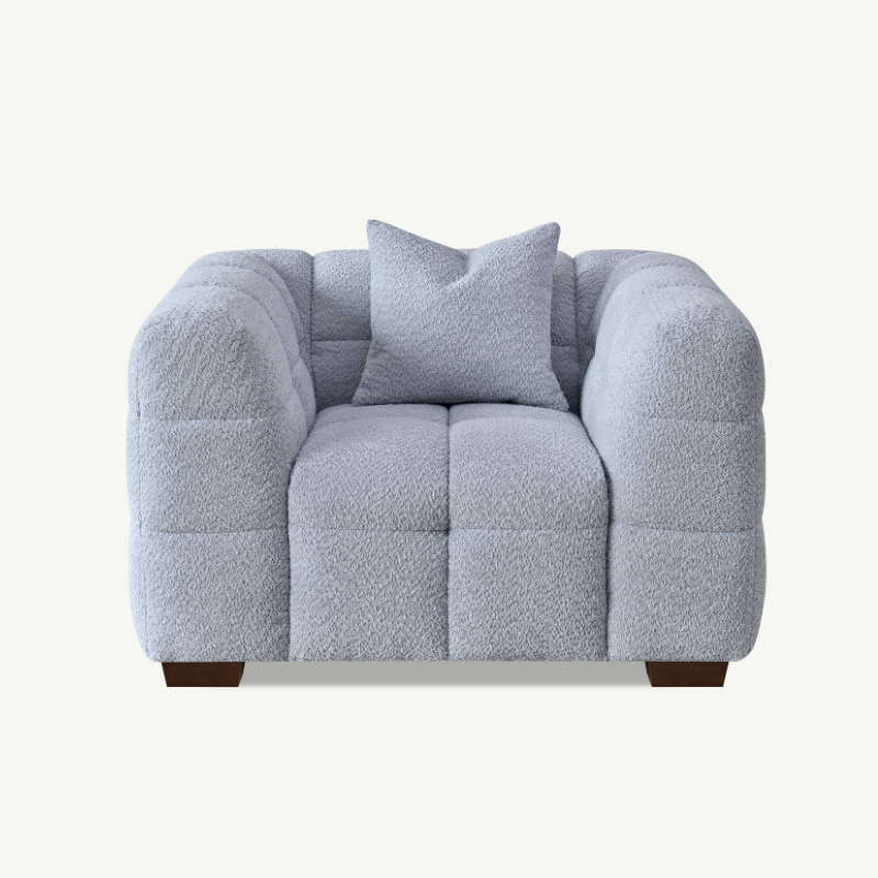 Aluxo Tribeca Sofa Range in Pearl Boucle Fabric