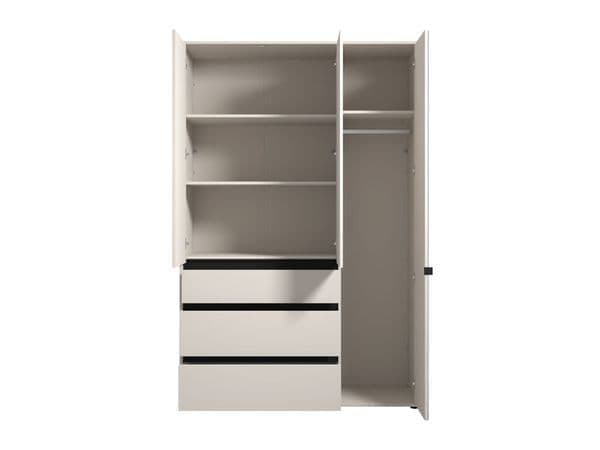 Urbanest Cashmere 3 Door 3 Drawer Mirrored Wardrobe -