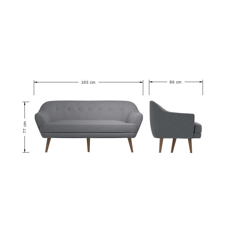 Snowdonia 3 Seater Sofa Green And Light Grey
