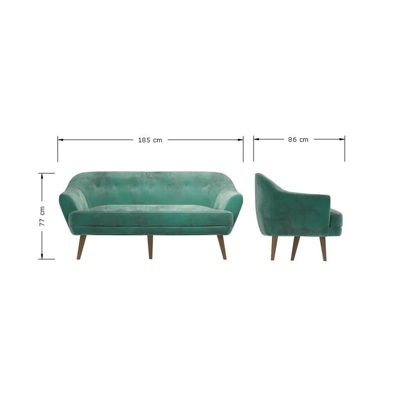 Snowdonia 3 Seater Sofa Green And Light Grey