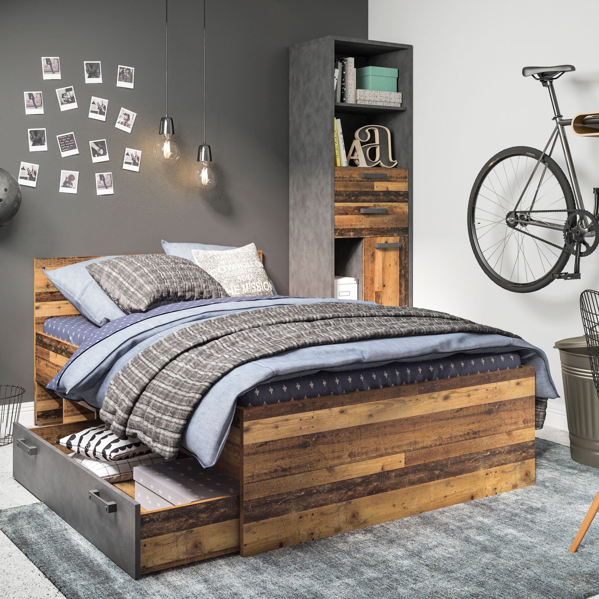 Brooklyn Single Bed  in Walnut
