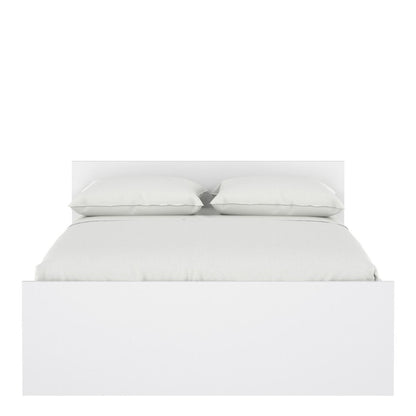 Naia Double Bed 4ft6 (140 x 190) in Black Matt / White High Gloss