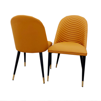 Alba Leather Dining Chair / TAN / khaki