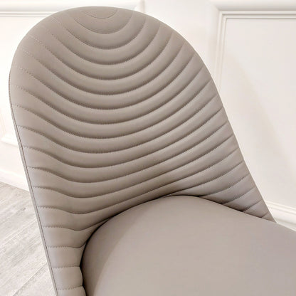 Alba Leather Dining Chair / TAN / khaki