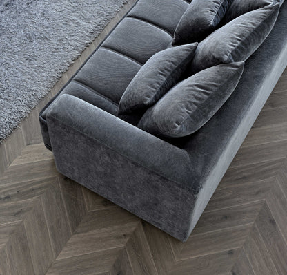 Aluxo Gramercy Group in Steel Velvet 2 Seater