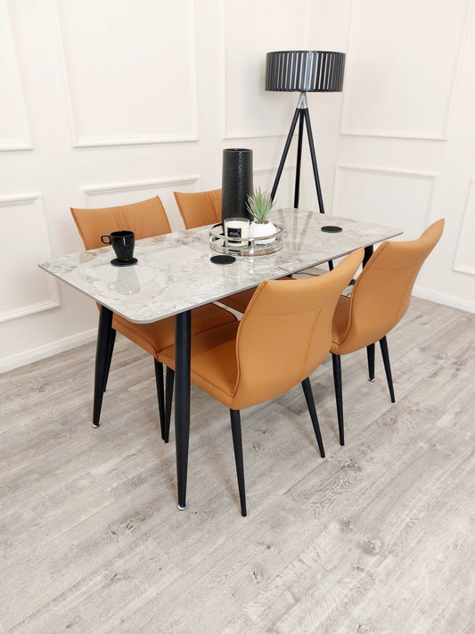 Flora Leather Dining Chair

