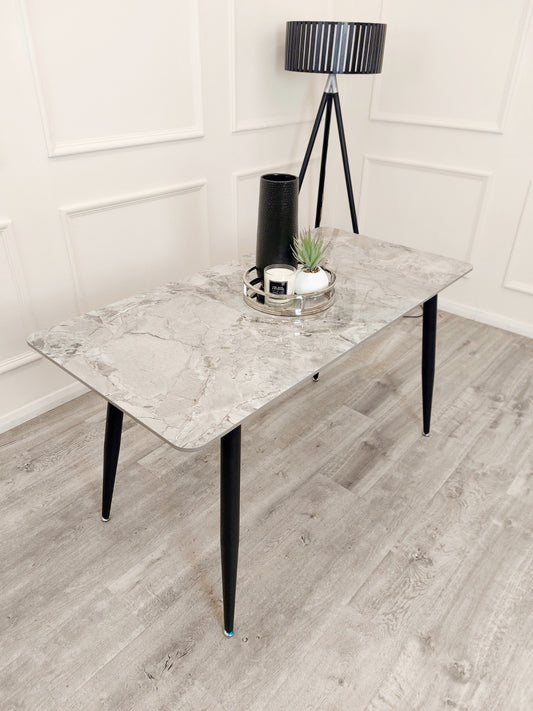Titus 1.4 Black Dining Table with Sintered Stone Top

