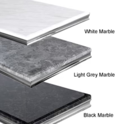 Arial Chrome Coffee Table 1.3m - Marble