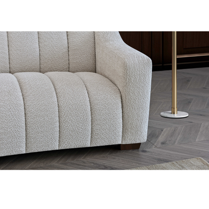 Aluxo Astoria 3 Seater Sofa in Oatmeal Boucle Fabric