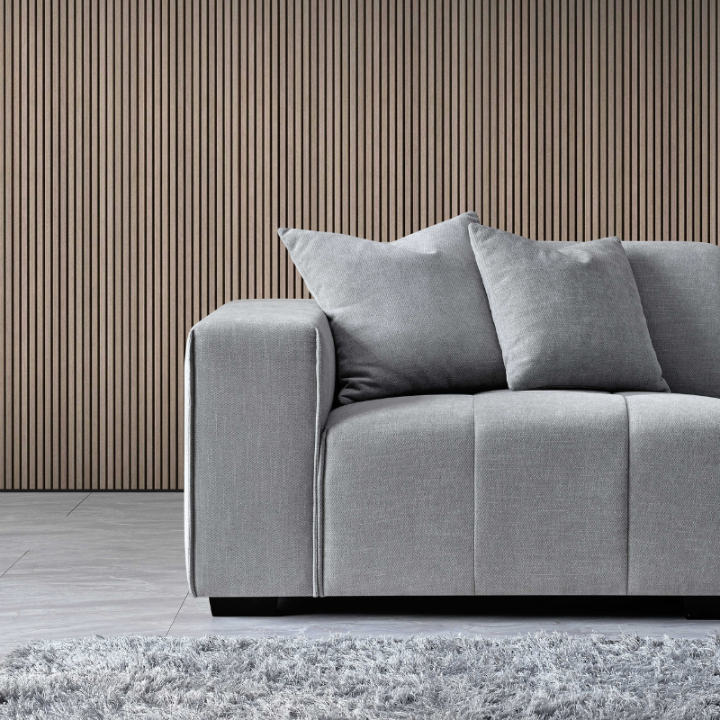 Aluxo Leonard Right Hand Corner Group in Cloudy Grey Boucle