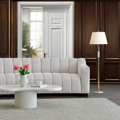Aluxo Astoria 3 Seater Sofa in Oatmeal Boucle Fabric
