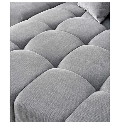 Aluxo Leonard Left Hand Corner Group in Cloudy Grey Boucle