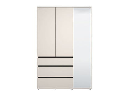 Urbanest Cashmere 3 Door 3 Drawer Mirrored Wardrobe -