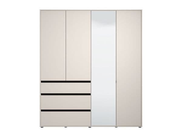 Urbanest Cashmere 4 Door 3 Drawer Mirrored Wardrobe
