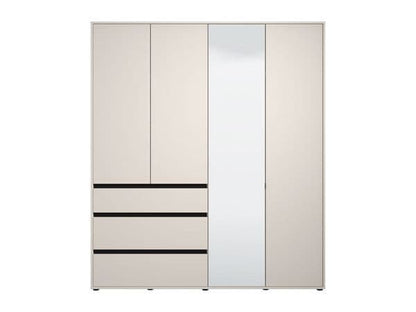 Urbanest Cashmere 4 Door 3 Drawer Mirrored Wardrobe
