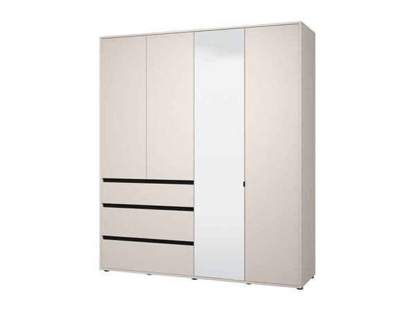 Urbanest Cashmere 4 Door 3 Drawer Mirrored Wardrobe