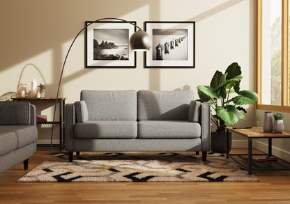 Urbanest 2 Seater Cushion Back Dark Grey And Light Grey