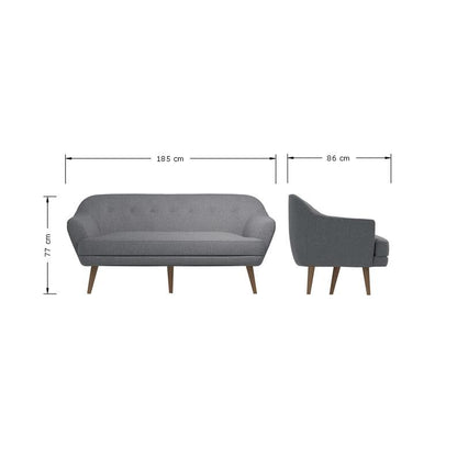 Snowdonia 3 Seater Sofa Green And Light Grey