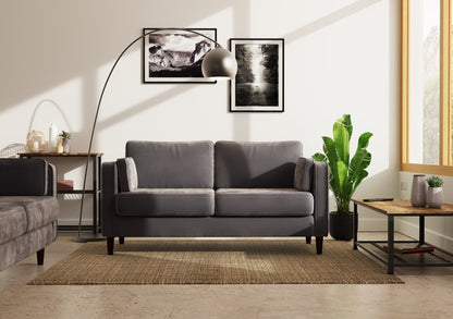 Urbanest 2 Seater Cushion Back Dark Grey And Light Grey 