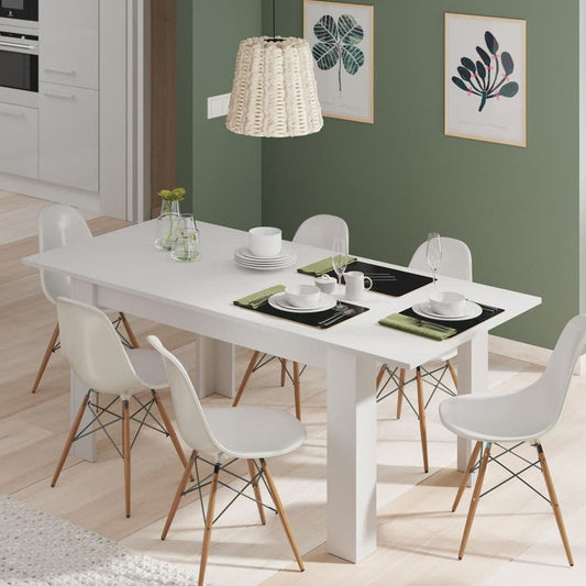 Urbanest White Extending Dining Table