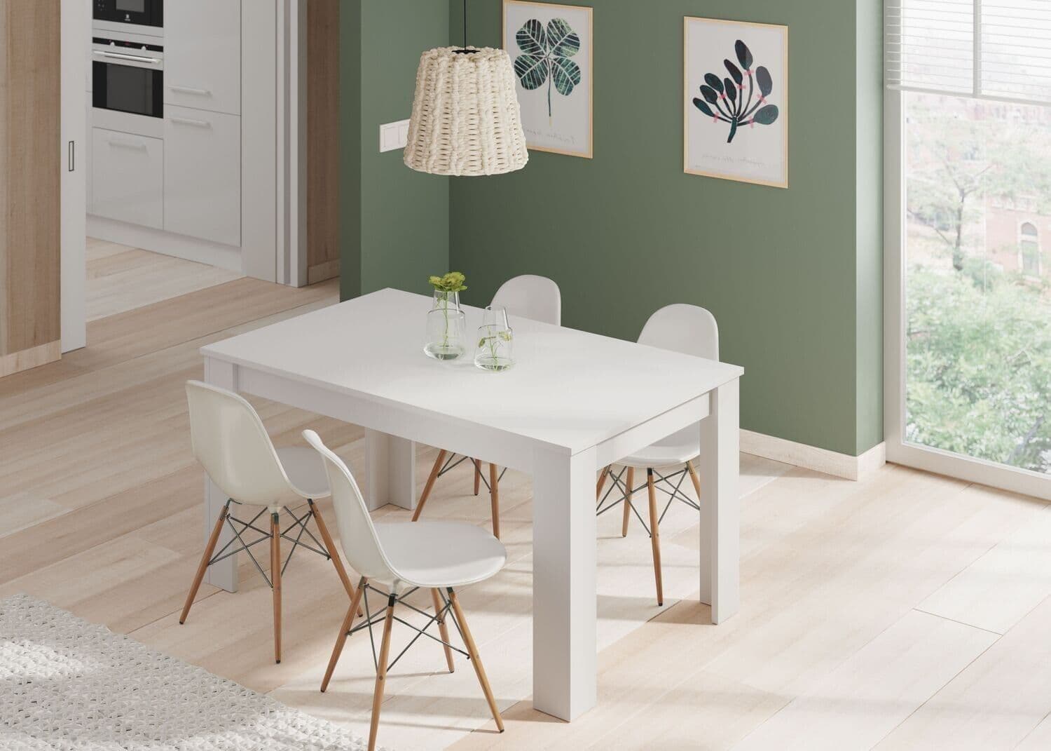 Urbanest White Extending Dining Table